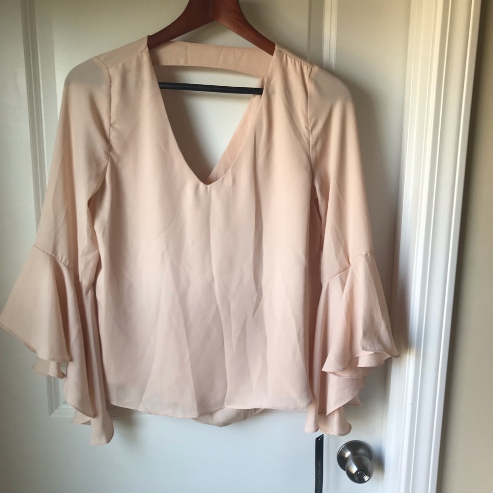 2/$15 Blush Pink Chiffon Beautiful Blouse